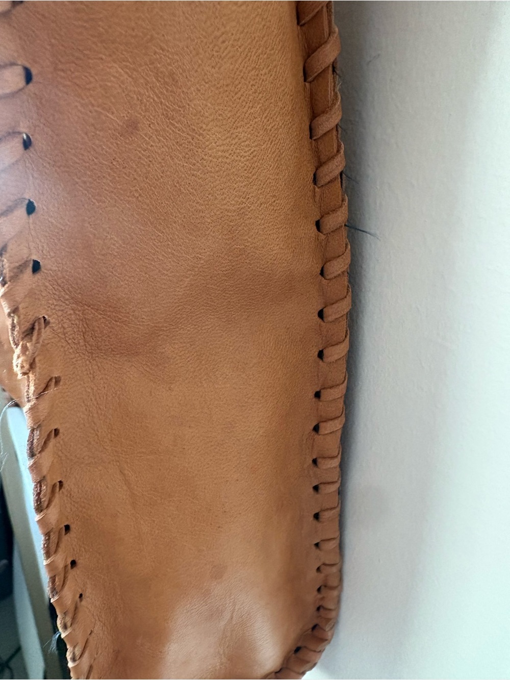Handmade 100% Leather Floral Tooled Tote Bag | Artisan Boho Shoulder Bag | Large - Picture 5 of 11